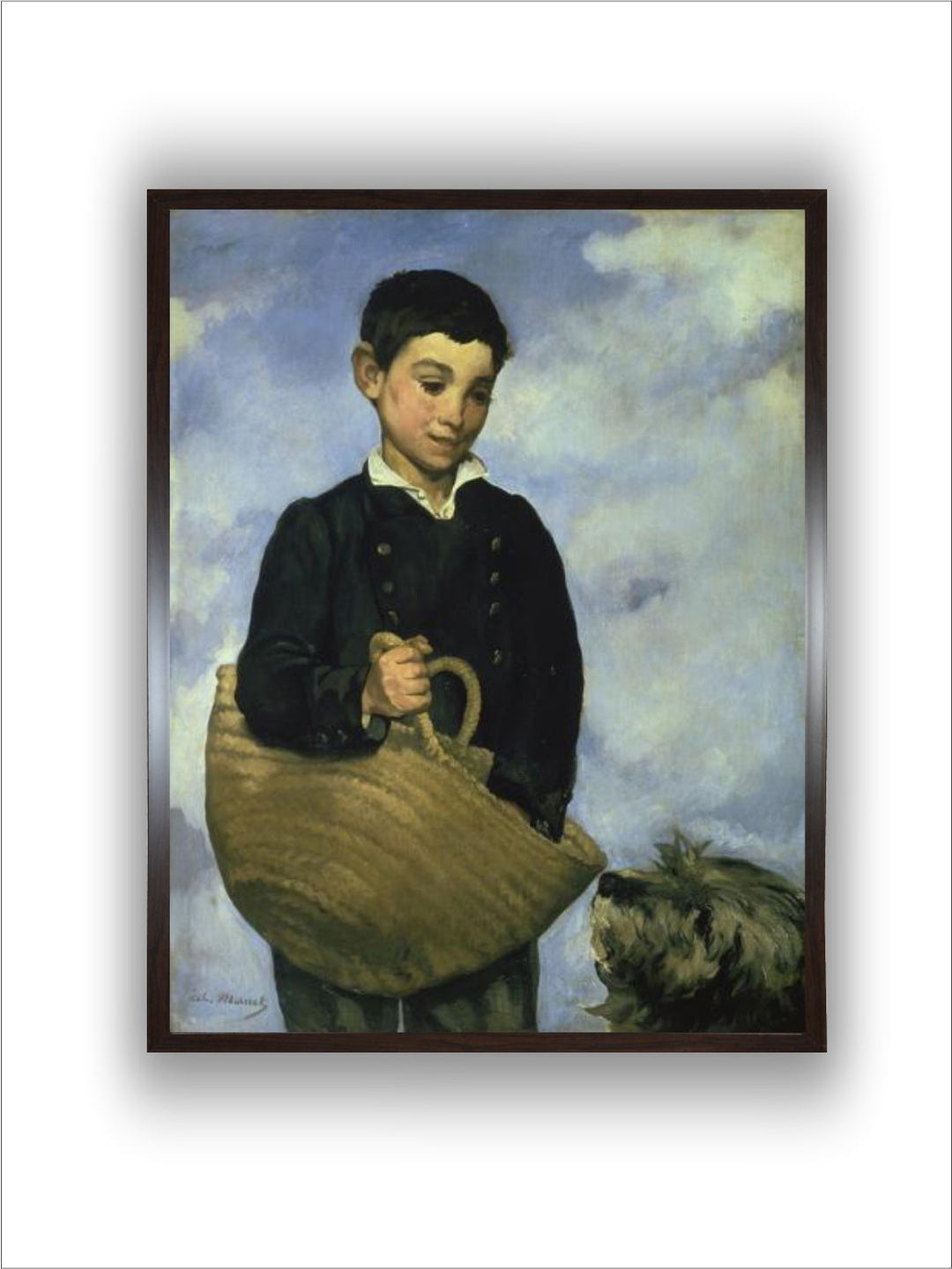 Boy with a Basket and dog, 1860 by Edouard Manet