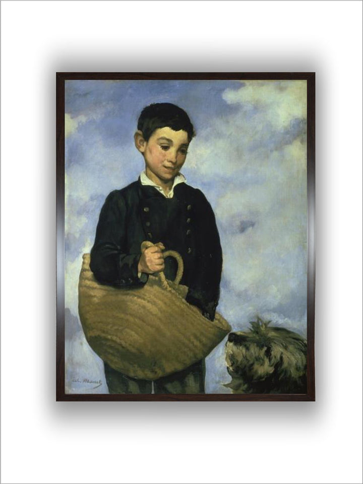 Boy with a Basket and dog, 1860 by Edouard Manet