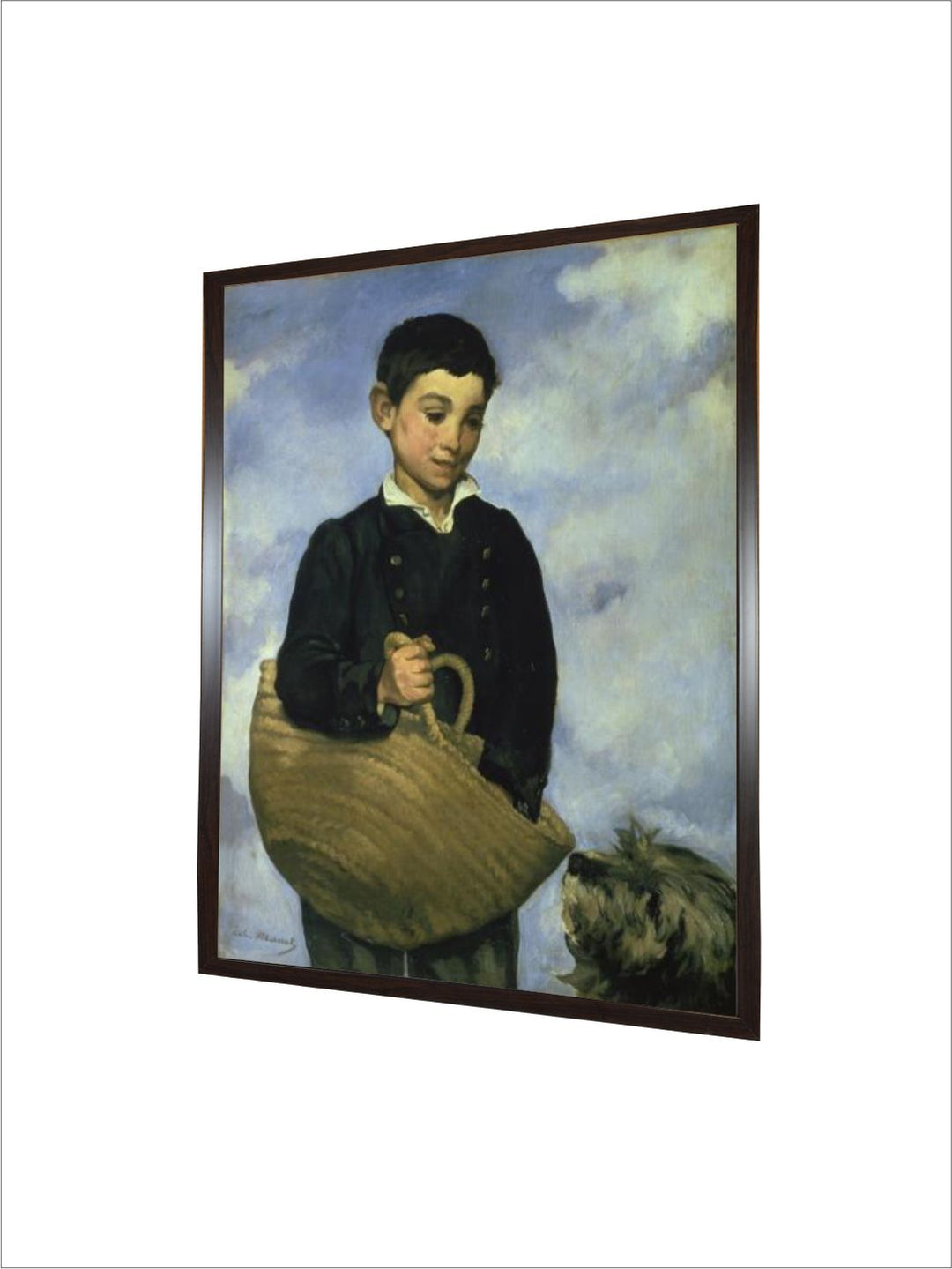 Boy with a Basket and dog, 1860 by Edouard Manet