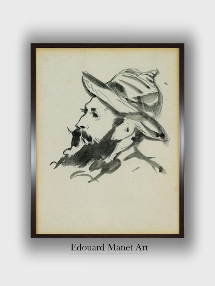 Head of a Man (Claude Monet) 1874 by Edouard Manet