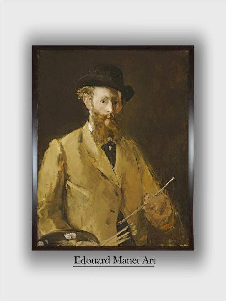 Self Portrait with a Palette by Edouard Manet