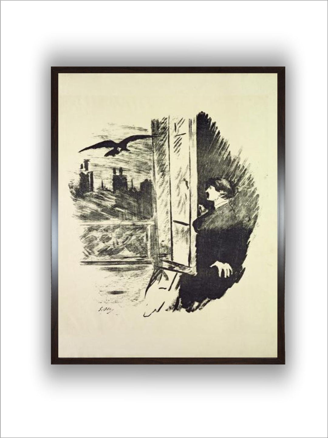 Illustration for 'The Raven', by Edgar Allen Poe, 1875 by Edouard Manet