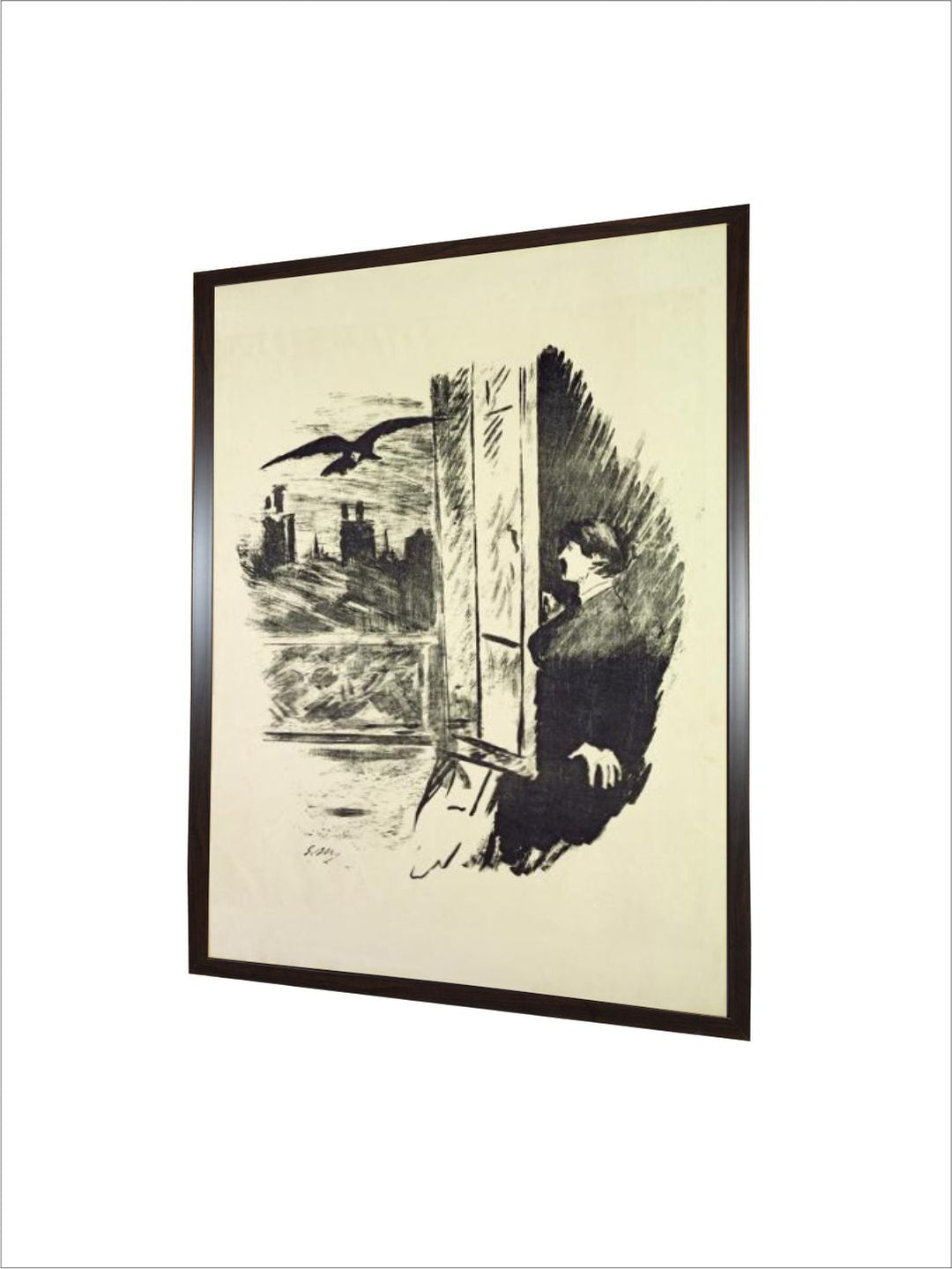 Illustration for 'The Raven', by Edgar Allen Poe, 1875 by Edouard Manet