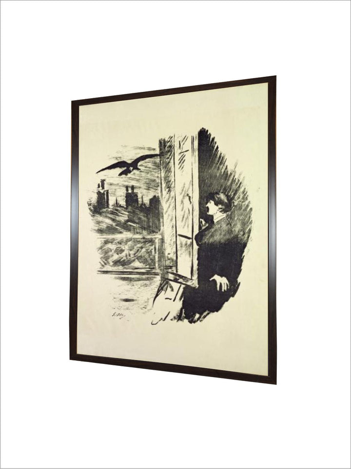 Illustration for 'The Raven', by Edgar Allen Poe, 1875 by Edouard Manet