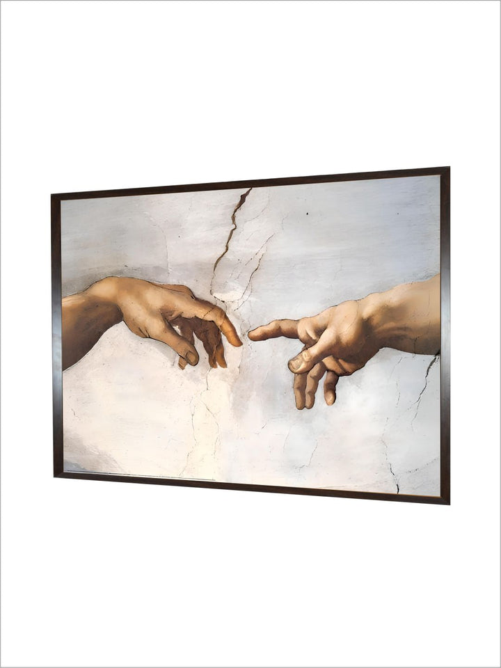 Creation of Adam detail Hands by Michelangelo Buonarroti