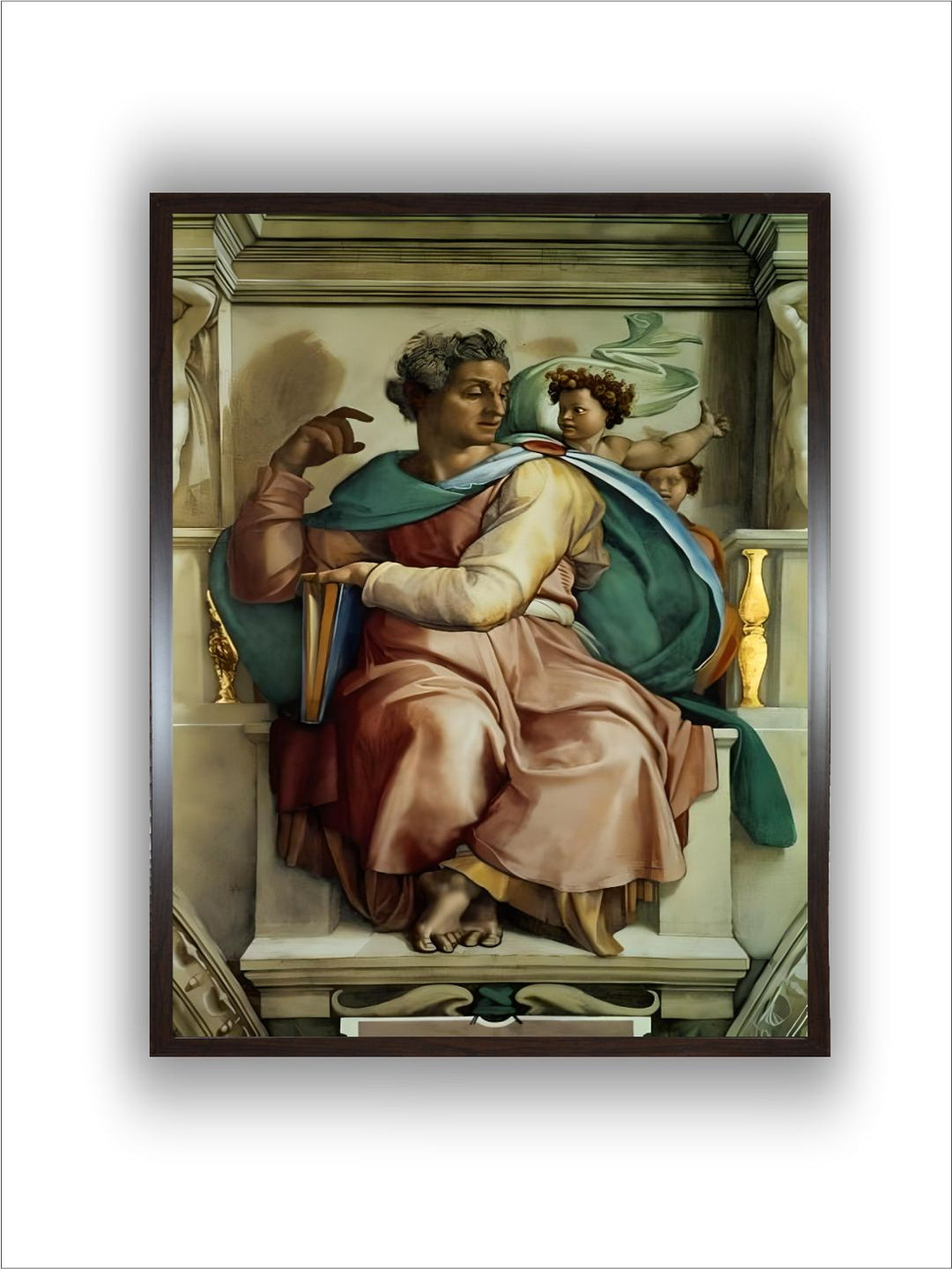 Ceiling Frescos after Restoration, the Prophet Isaiah by Michelangelo Buonarroti