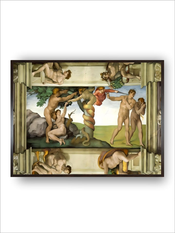 The Fall of Man & Expulsion from the Garden of Eden, with 4 Ignudiby Michelangelo Buonarroti