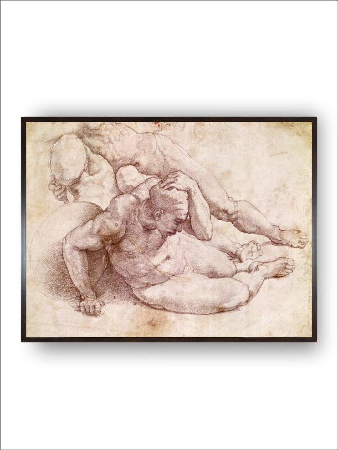 Study of Three Male Figures by Michelangelo Buonarroti