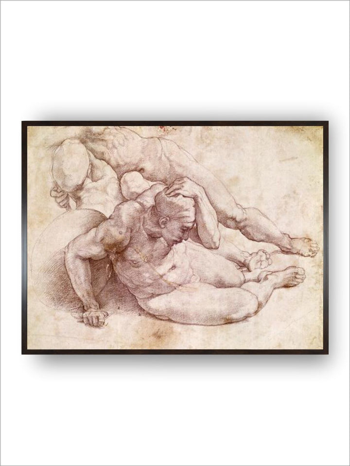Study of Three Male Figures by Michelangelo Buonarroti