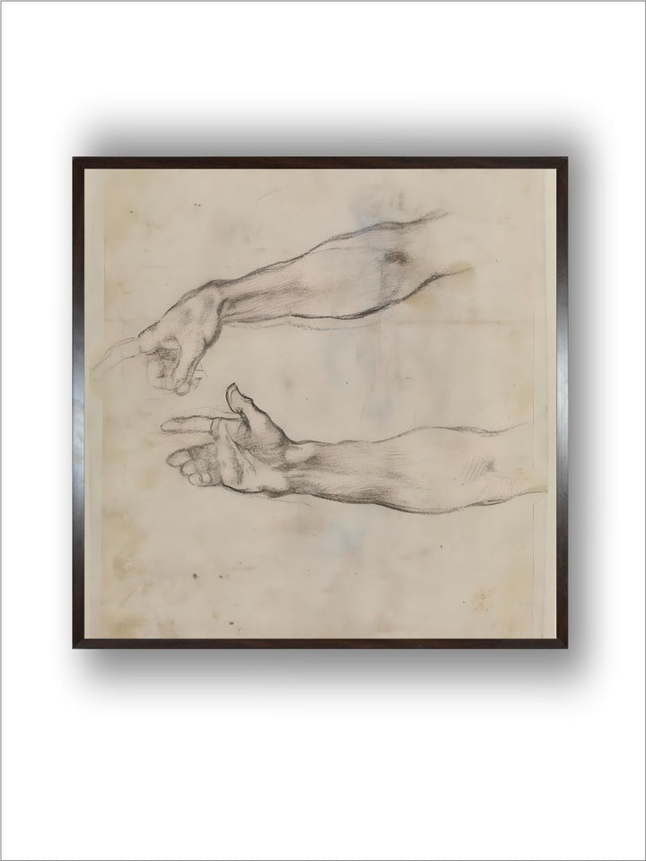 Studies of an Outstretched Arm for the Fresco the drunkenness by Michelangelo Buonarroti