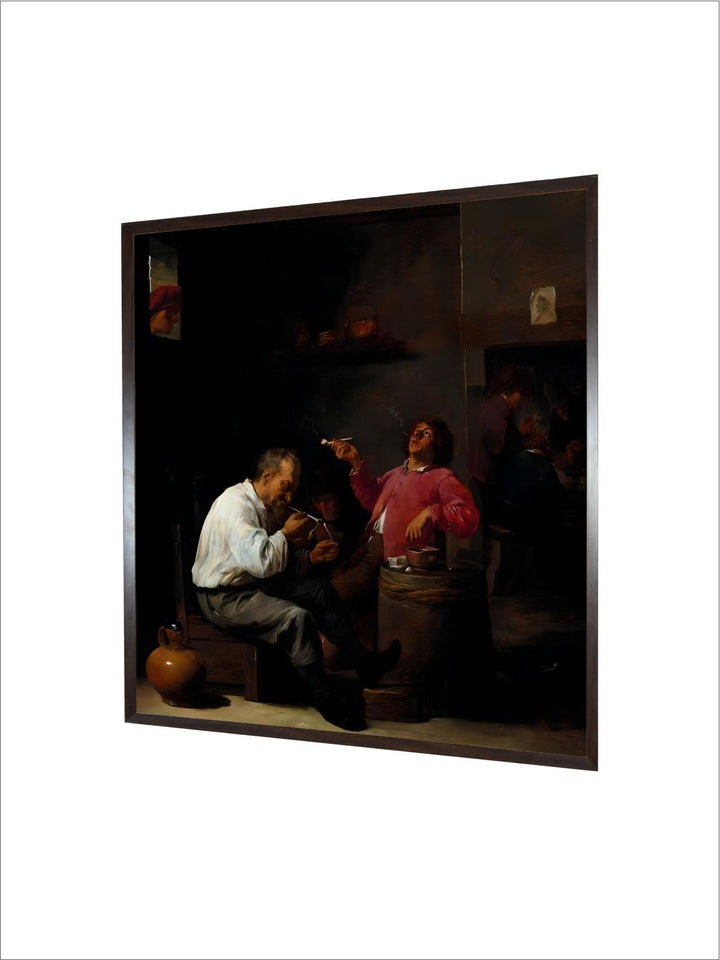 The Green Cap or Smokers in an Interior by Michelangelo Buonarroti