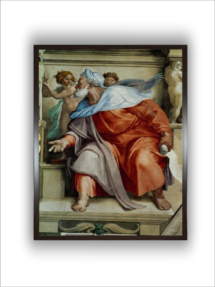 Ceiling Frescos after Restoration, the Prophet Ezekiel by Michelangelo Buonarroti