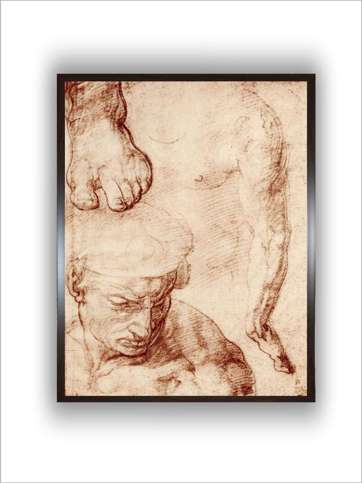 The Figure of the Cross-Bearer in the Last Judgement by Michelangelo Buonarroti