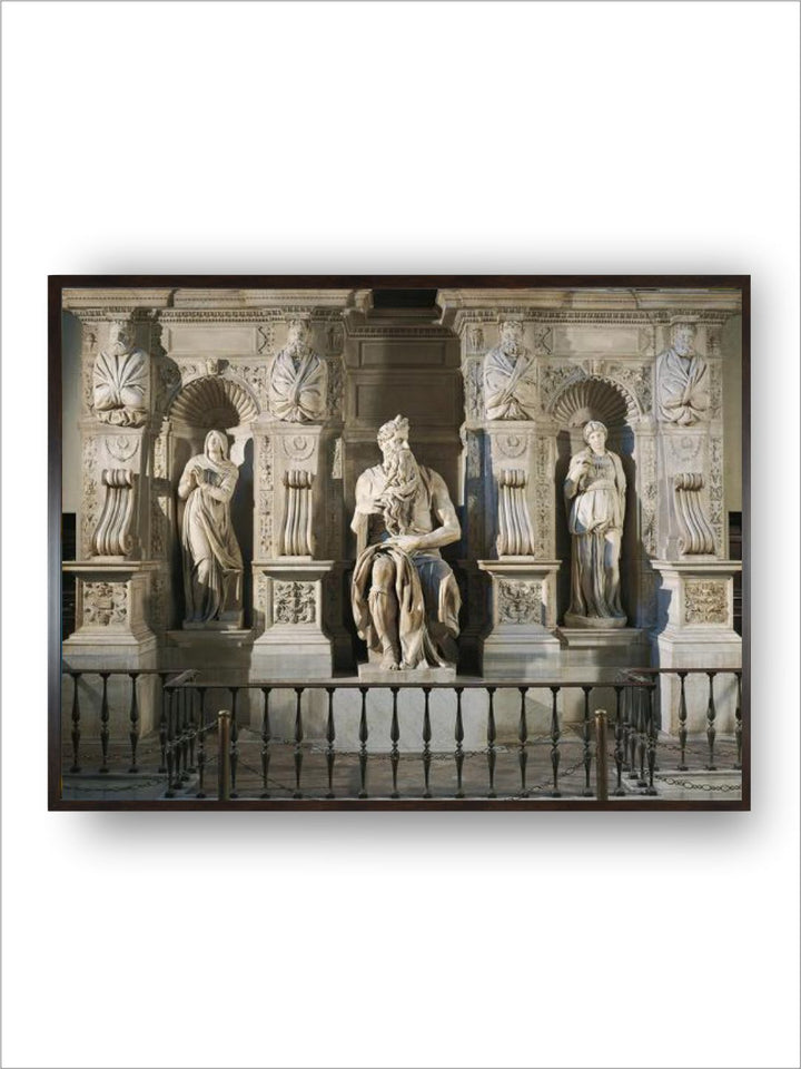 St. Peter, Rachel, Moses and Leah, detail from Tomb of Julius II by Michelangelo Buonarroti