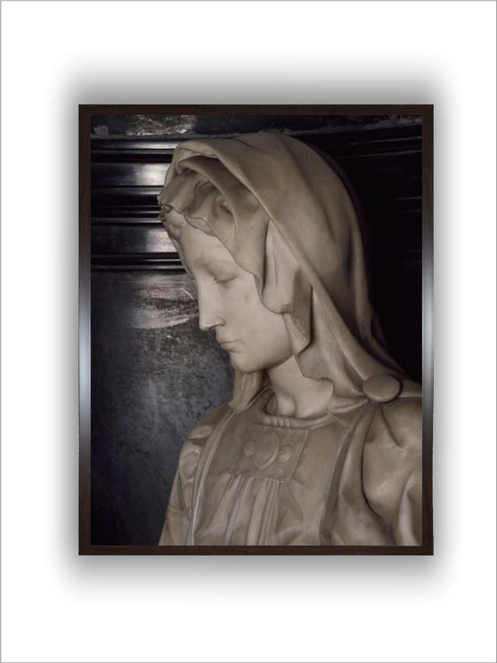 The Virgin, detail from Madonna and Child by Michelangelo Buonarroti