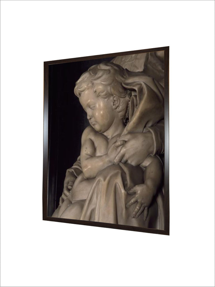 The Baby Jesus, detail from Madonna and Child by Michelangelo Buonarroti