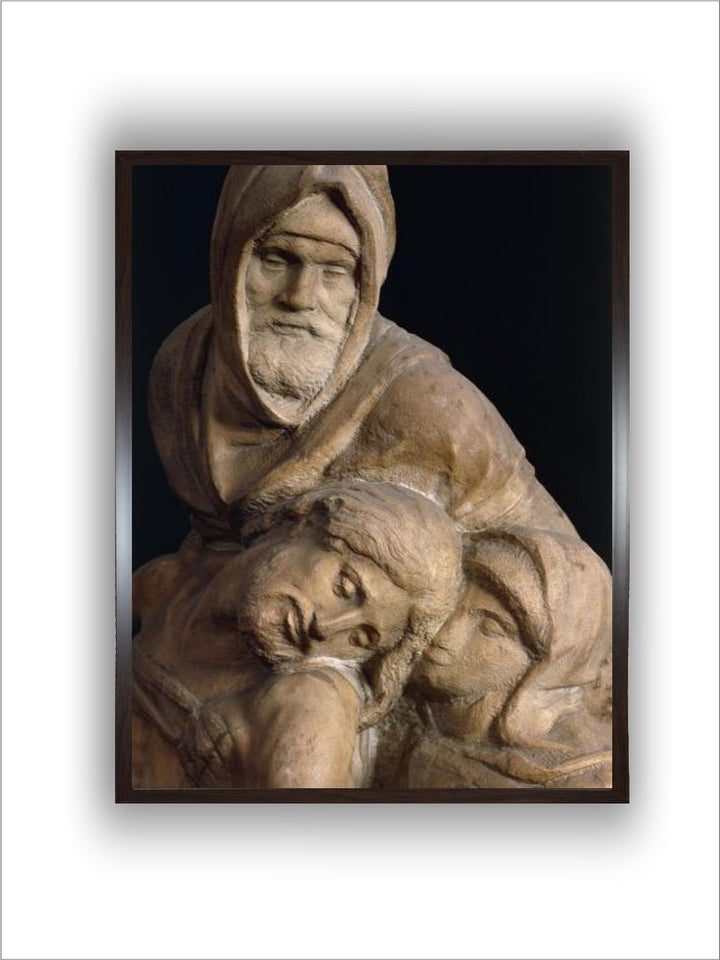 Jesus, Mary and Nicodemus, detail from Pieta Bandini by Michelangelo Buonarroti