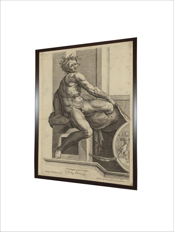 Figure from the Sistine Chapel Fresco in the Vatican by Michelangelo Buonarroti