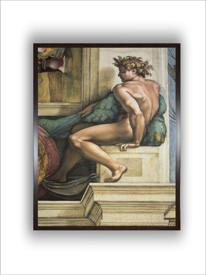 Sistine Chapel Ceiling, Male Nude by Michelangelo Buonarroti