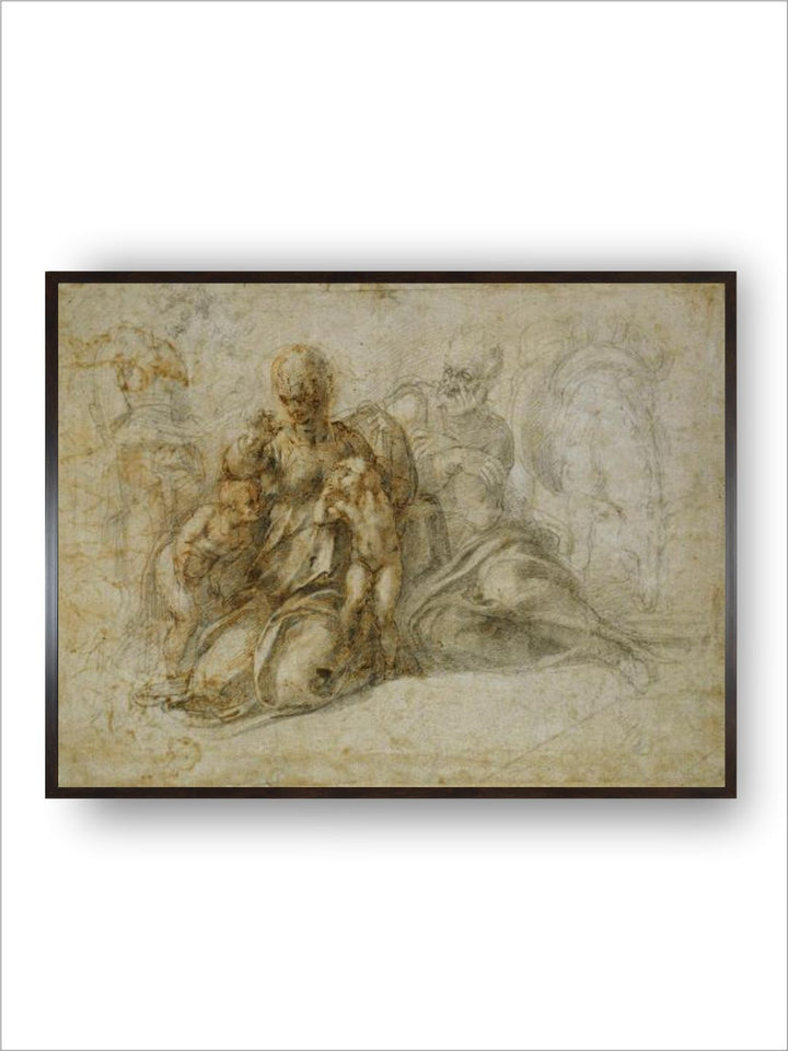 Saint John the Baptist with the Holy Family Attended by Angels by Michelangelo Buonarroti