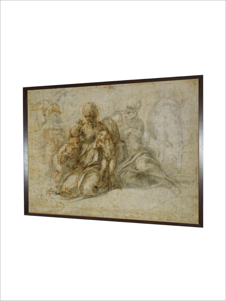 Saint John the Baptist with the Holy Family Attended by Angels by Michelangelo Buonarroti