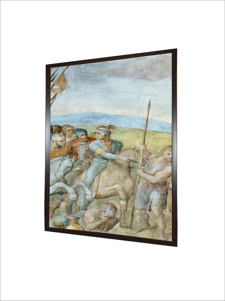 Roman Soldiers with their Leader Pointing Towards to Saint by Michelangelo Buonarroti