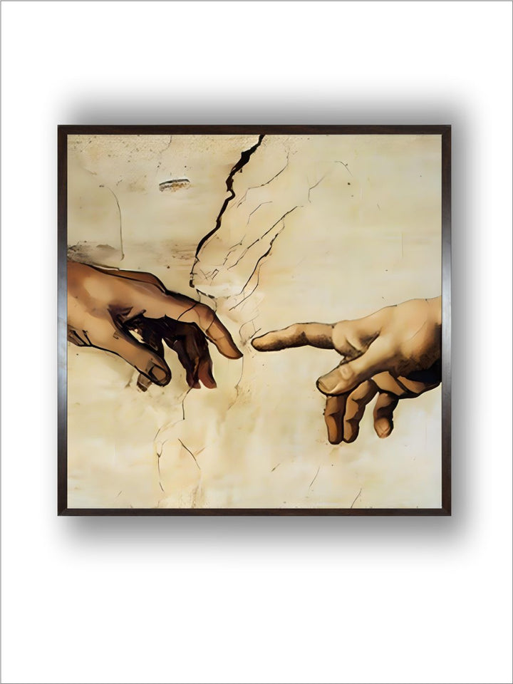 Creation of Adam detail by Michelangelo Buonarroti