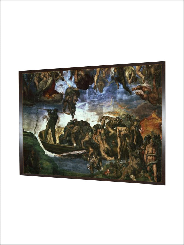 Last Judgement: detail from the Bottom Right Corner, Sistine Chapel by Michelangelo Buonarroti
