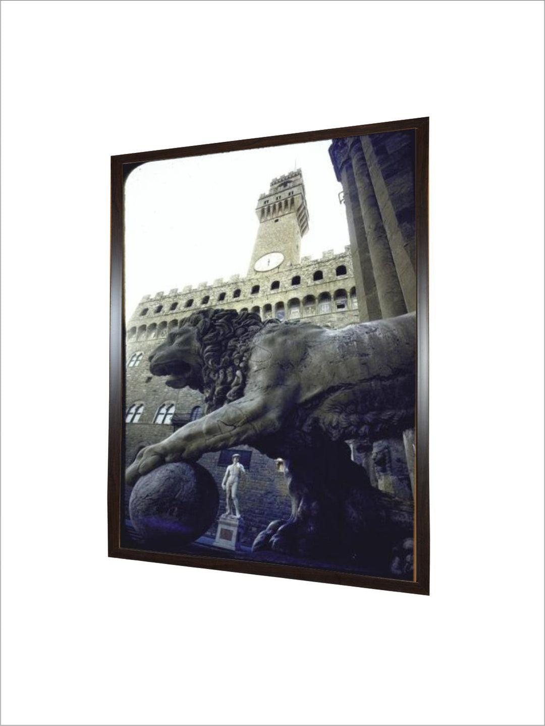 Replica of the david under Belly of Roman Lion in Piazza della by Michelangelo Buonarroti