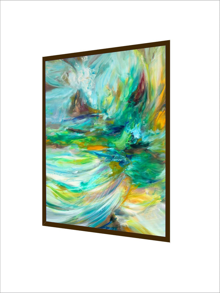 "   Multi-Coloured Abstract Framed Wall Painting''