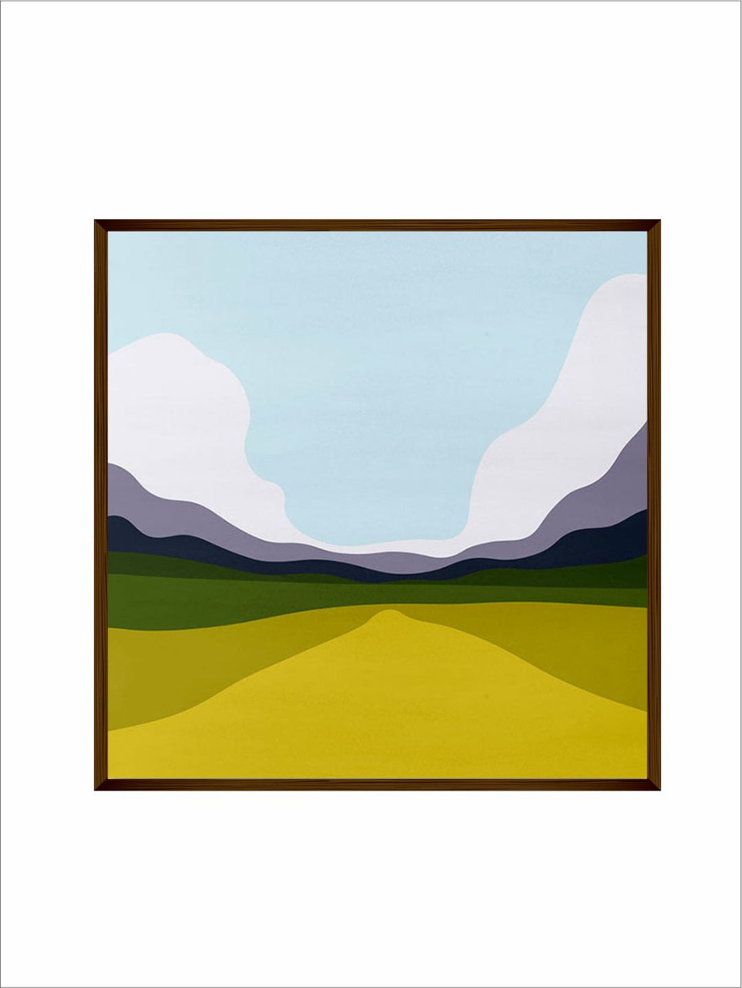 "    Blue & Green Abstract Painting Wall Art''