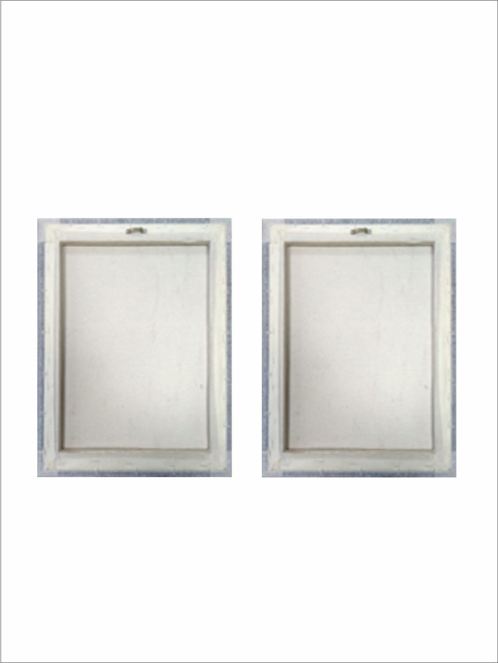 "    Set of 2 Brown & Green Abstract Wood Wall Art''