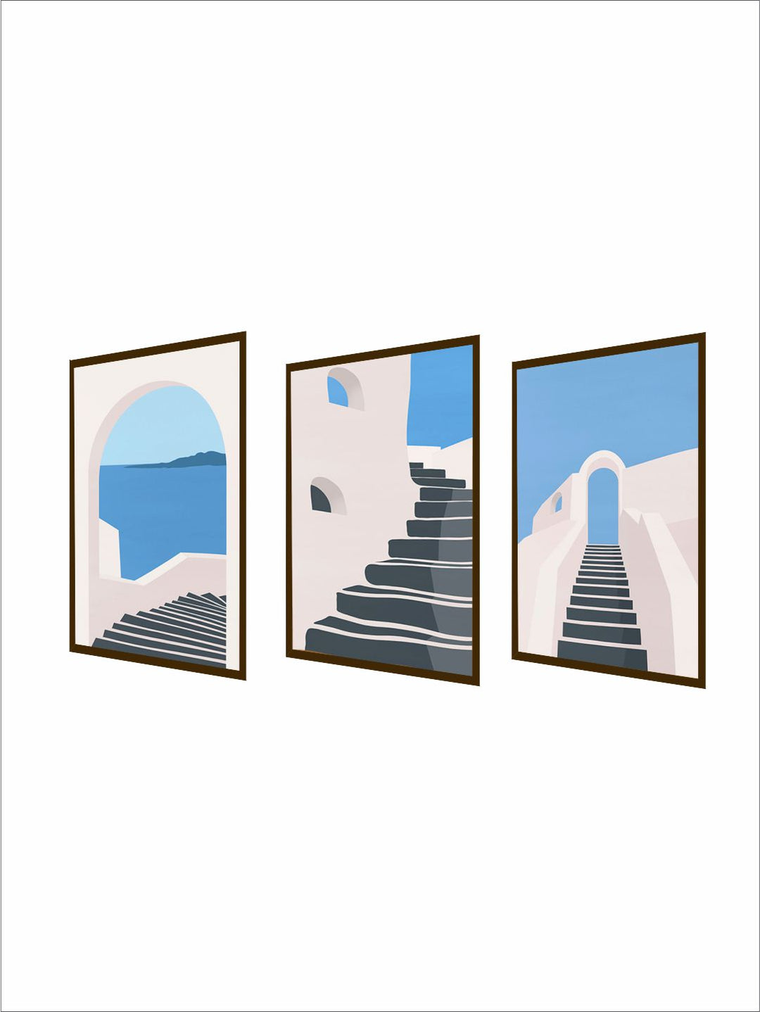 "    Blue & Cream Abstract Painting Wall Art''