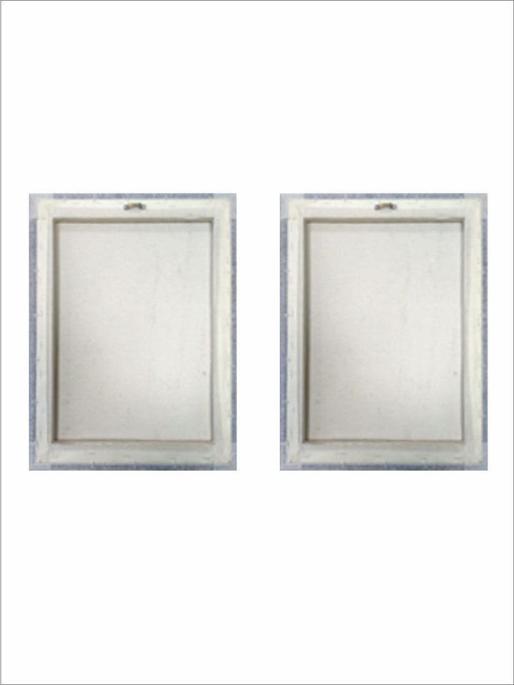 "    Set Of 2 Blue & White Abstract Framed Wall Painting''