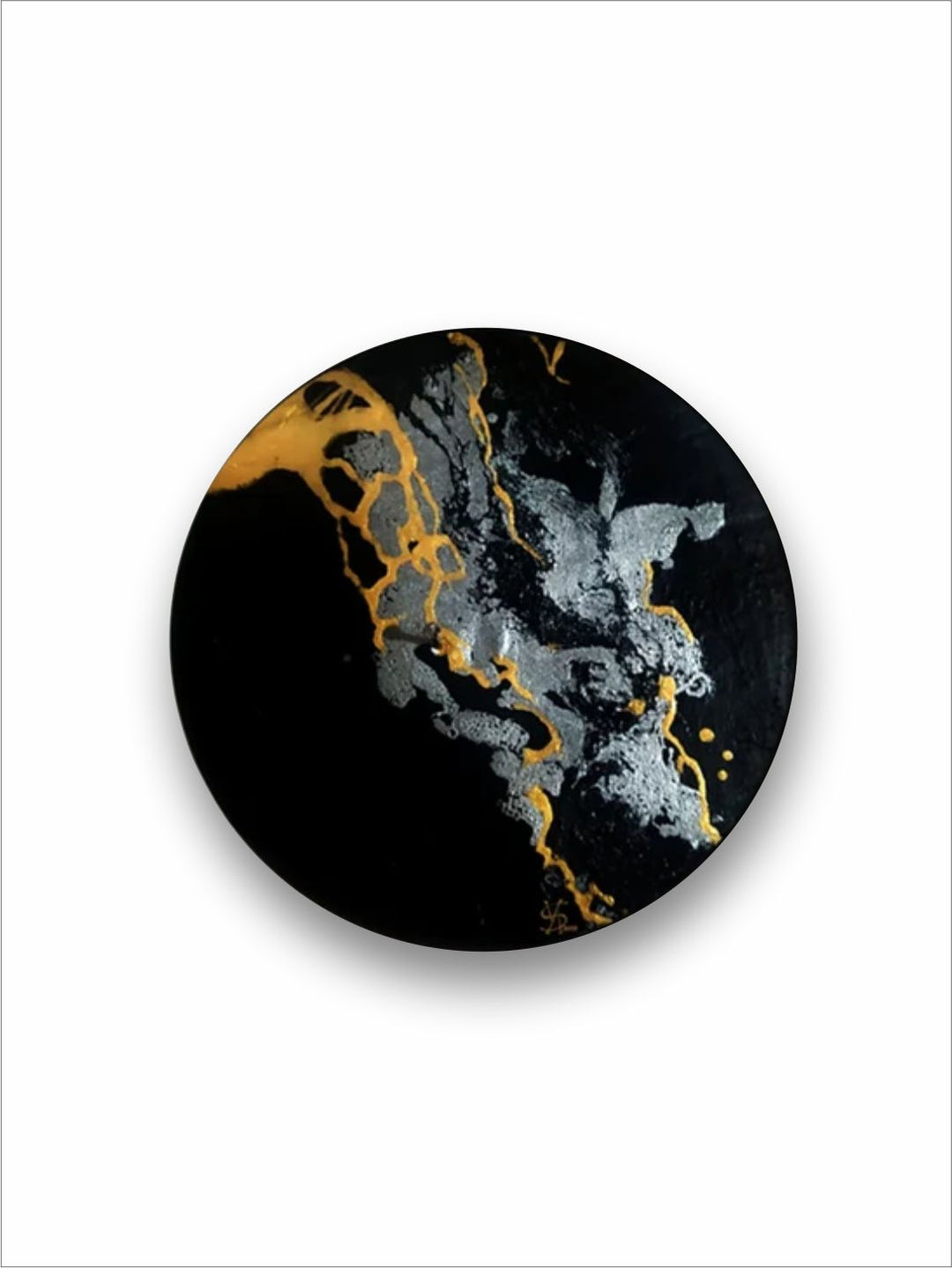 " Black  Grey Abstract Printed Canvas Painting Wall Art''