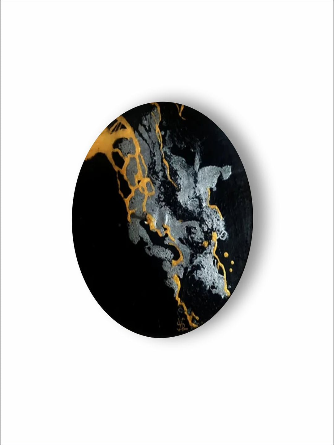 " Black  Grey Abstract Printed Canvas Painting Wall Art''