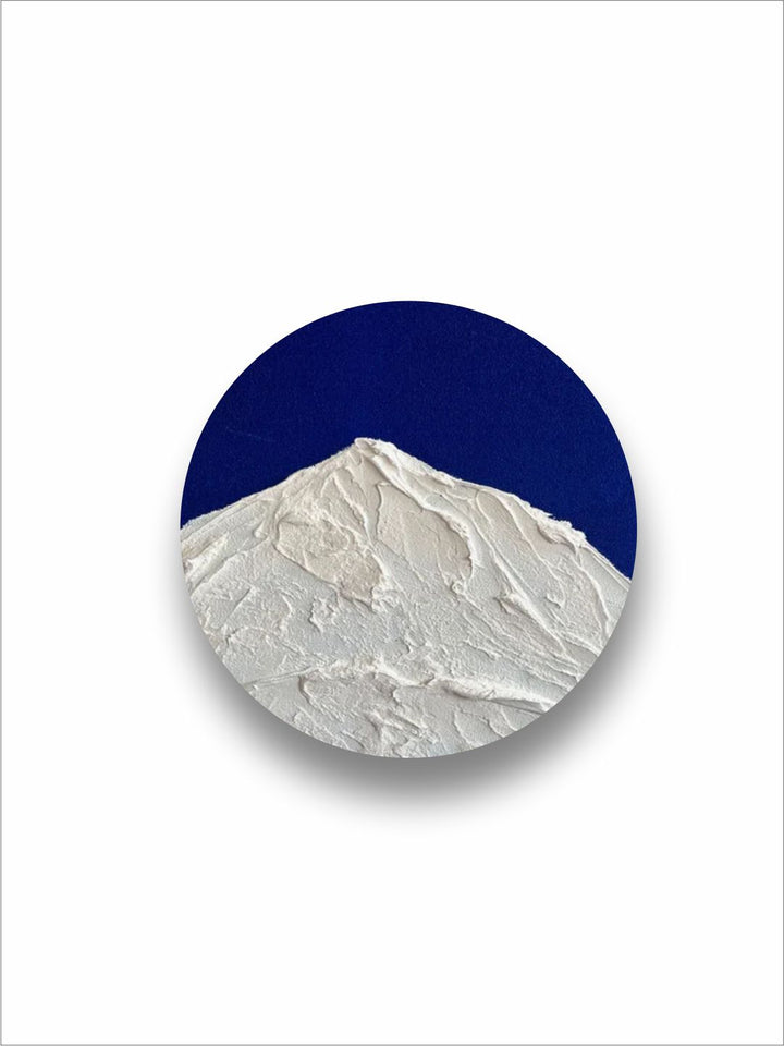 "   White & Blue Abstract Wall Art''