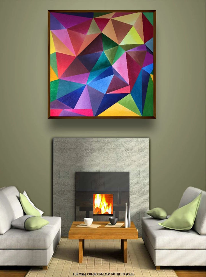 "   Multicoloured Abstract Wall Art''