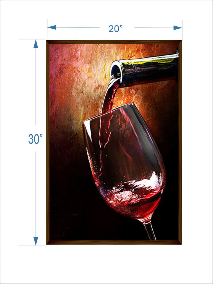 Velvet Pour of Elegance - Digital wine canvas Art