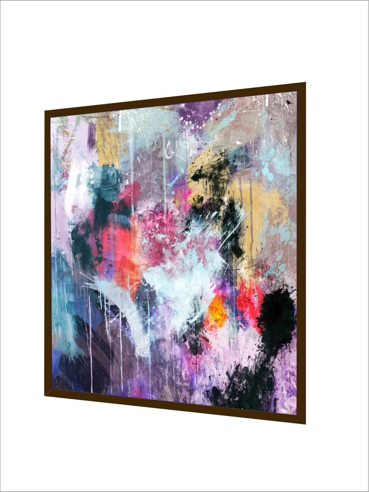 "Purple  White Abstract Painting Wall Art''