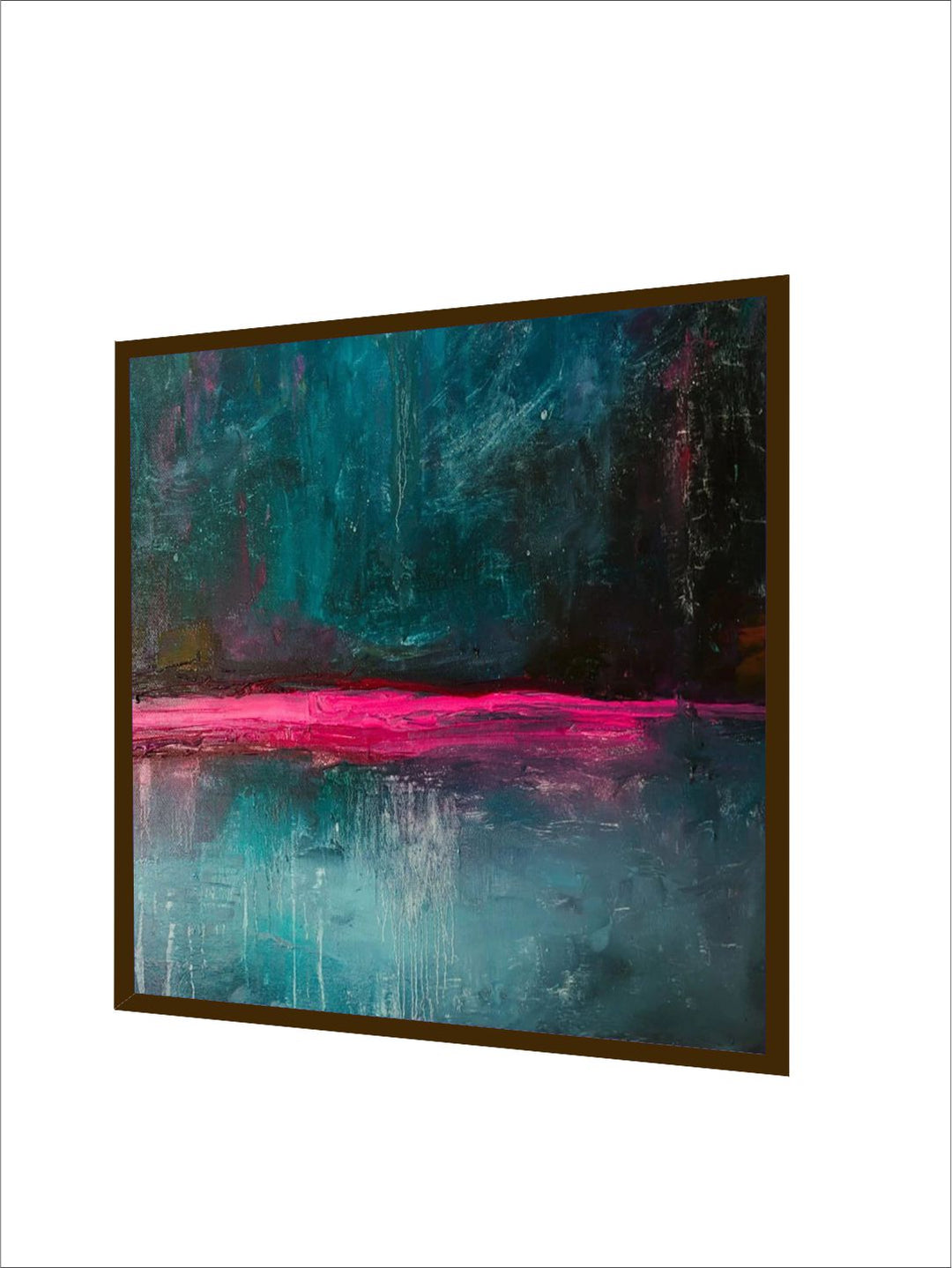 "Blue  Pink Abstract Painting Wall Art''