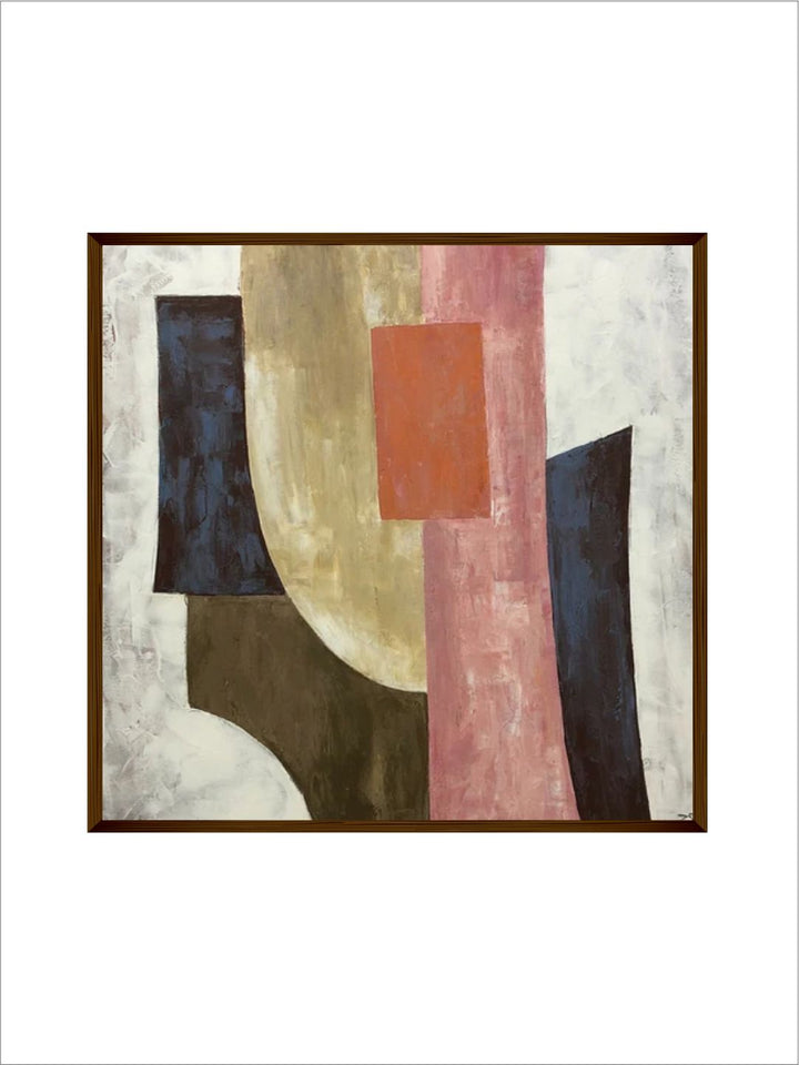 "Multicolored Abstract Painting Framed Wall Art''