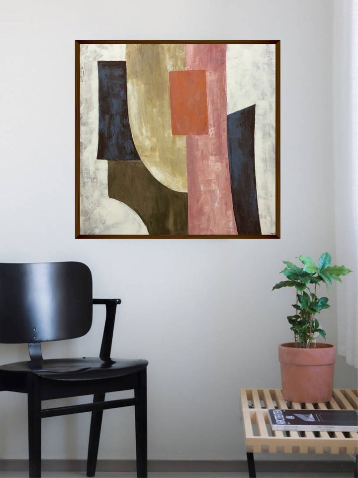 "Multicolored Abstract Painting Framed Wall Art''