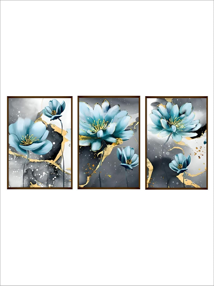 Sapphire Petals Dancing on Darkness