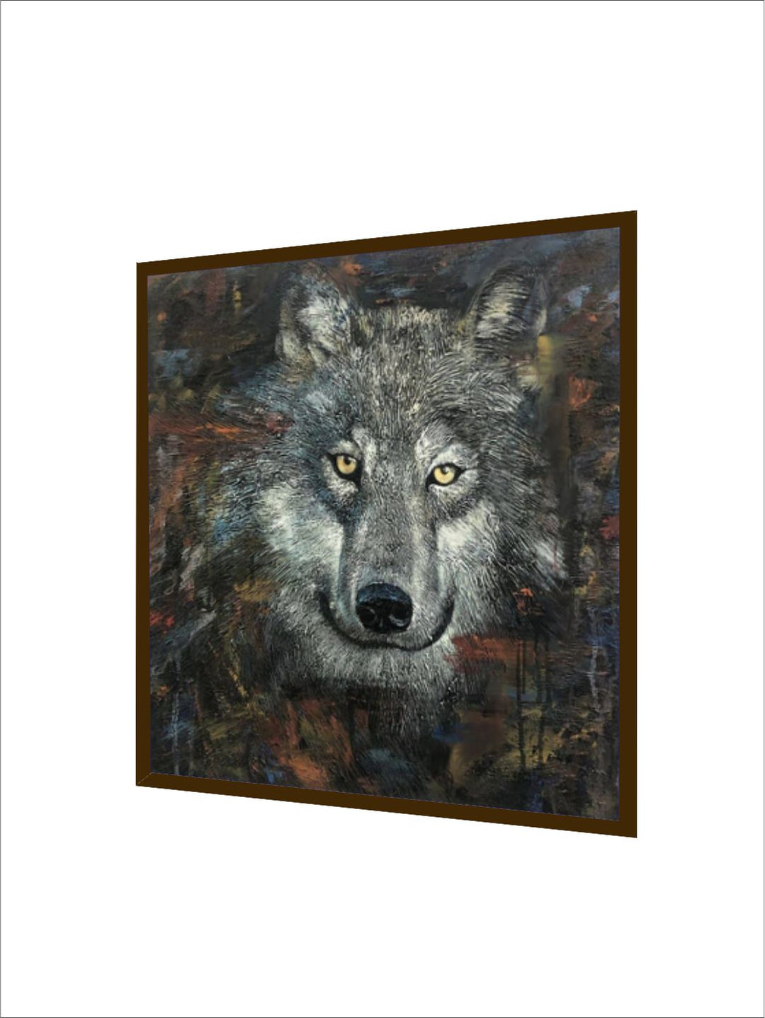 "black And Grey Animal Painting Framed Wall Art''