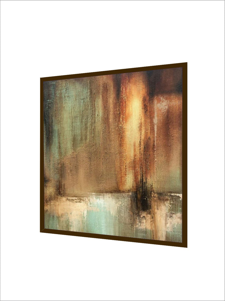 "Brown Abstract Painting Framed Wall Art''