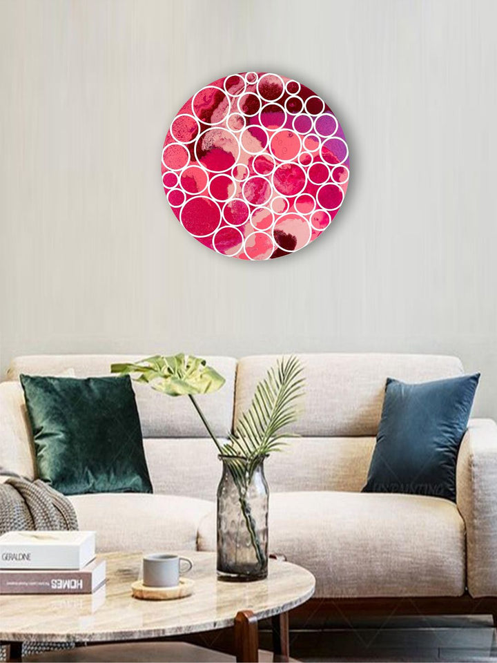 " Pink & White Abstract Wall Paintings''