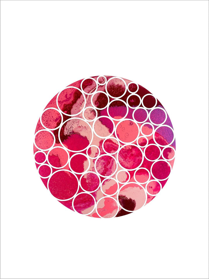 " Pink & White Abstract Wall Paintings''
