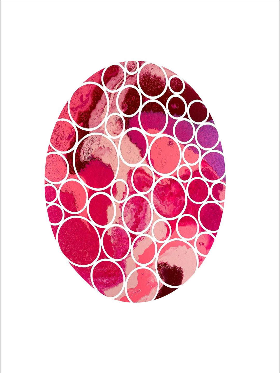 " Pink & White Abstract Wall Paintings''