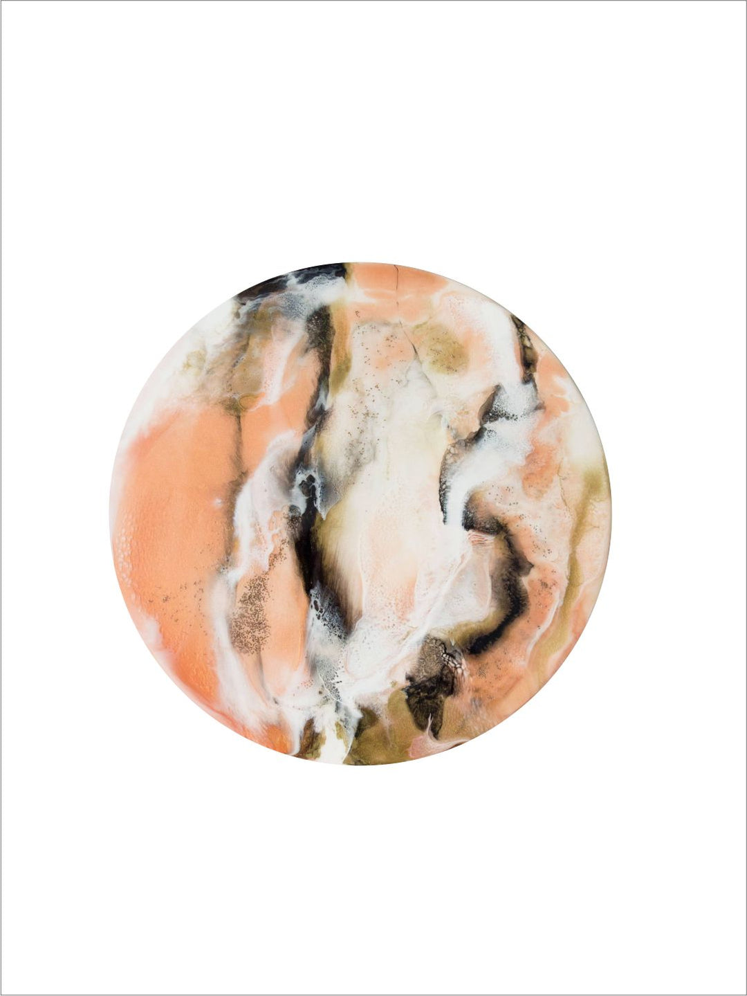 "Pink & White Abstract Framed Wall Painting''